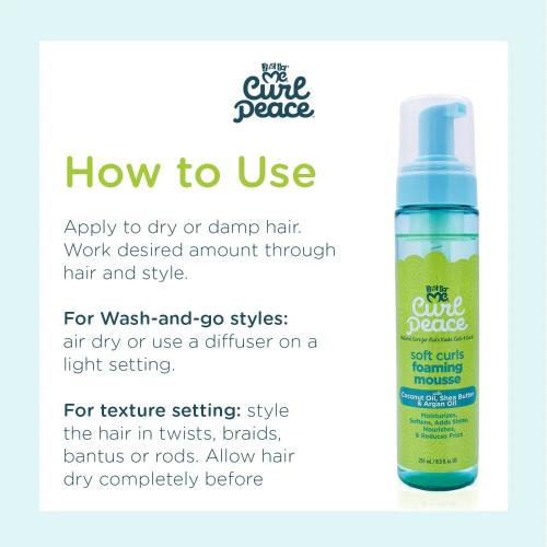 Just for Me Curl Peace Soft Curls Foaming Mousse 8.5oz/ 251ml