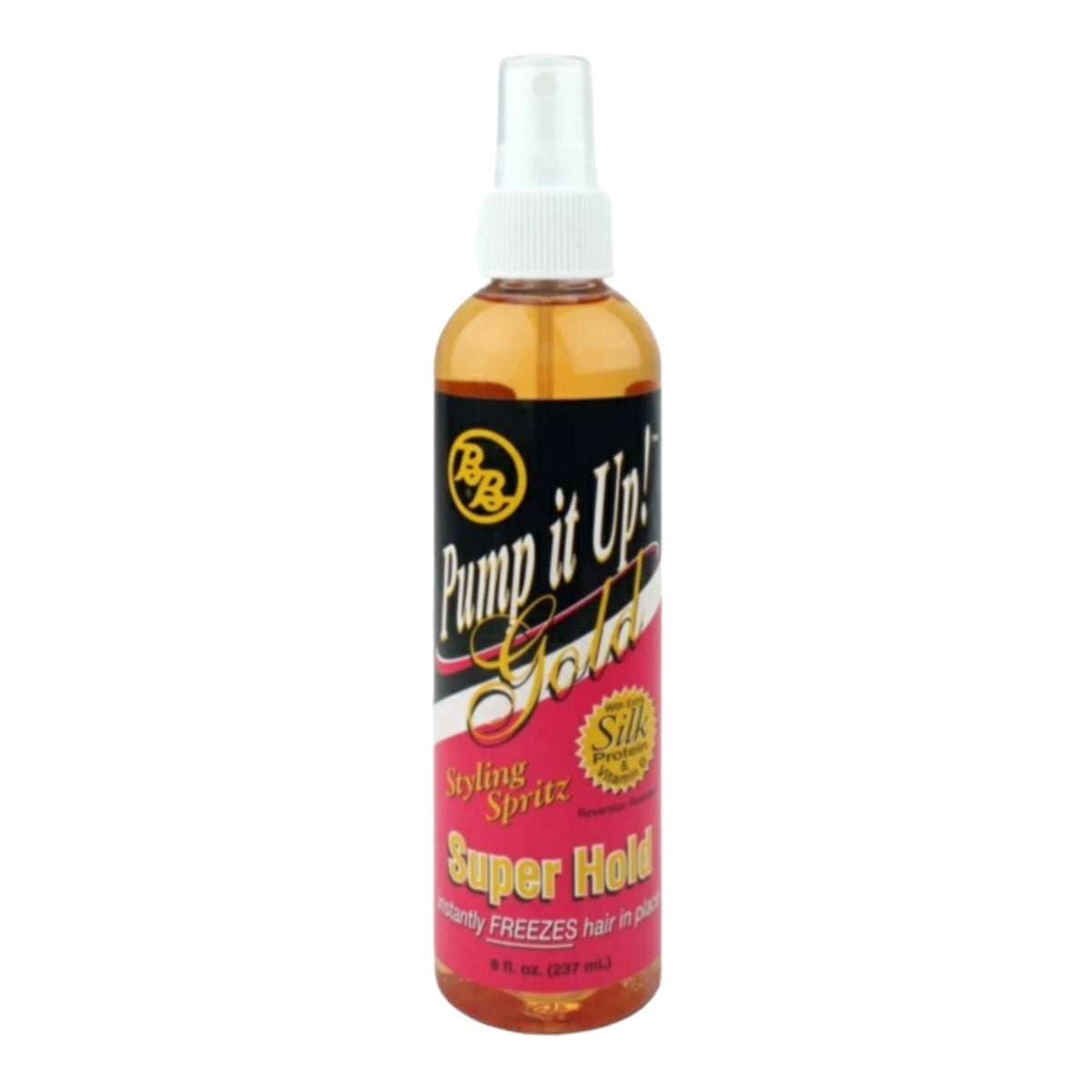BB Pump It Up Gold Super Hold Styling Spritz 8 oz