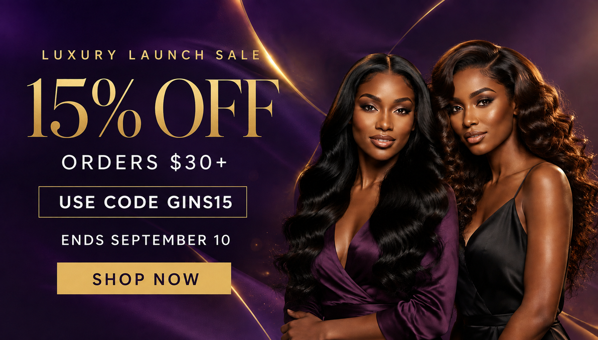 GINS Beauty Supply 15 percent off launch sale, orders 30 dollars and over, code GINS15, ends September 10