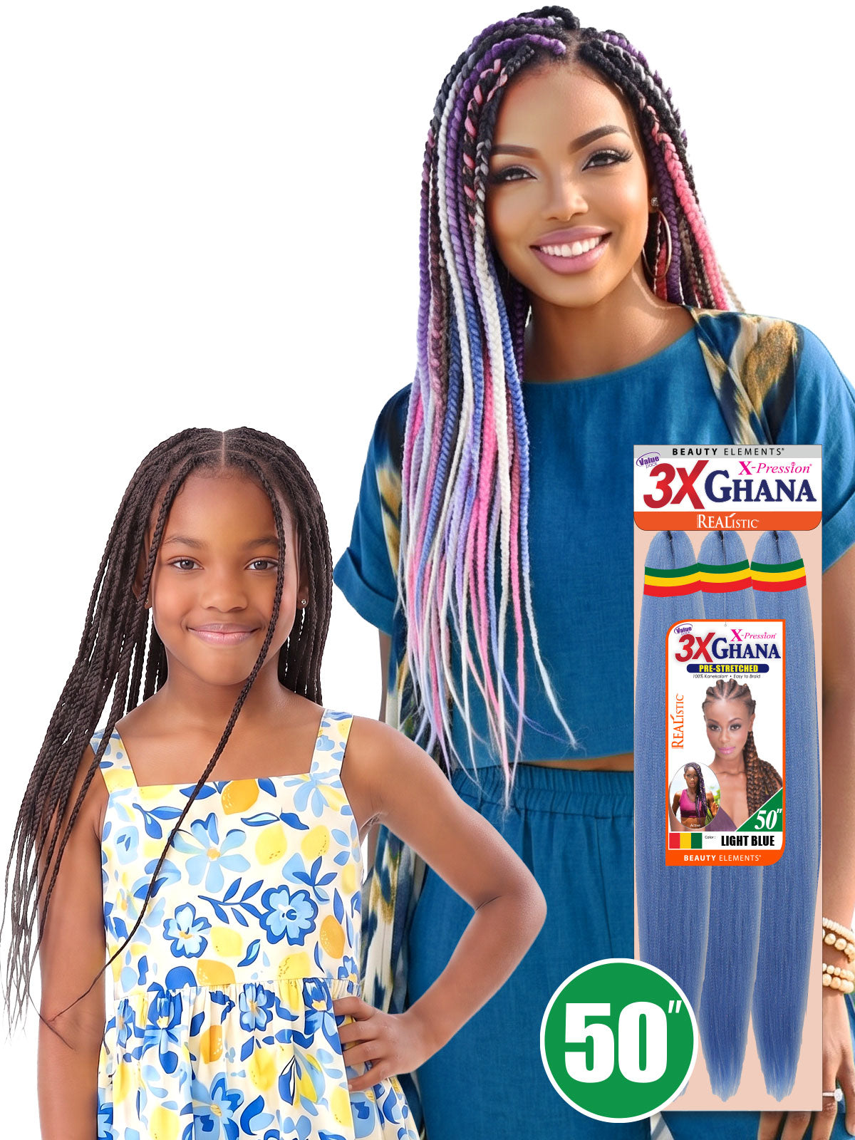 3X Ghana Braid 50 inch