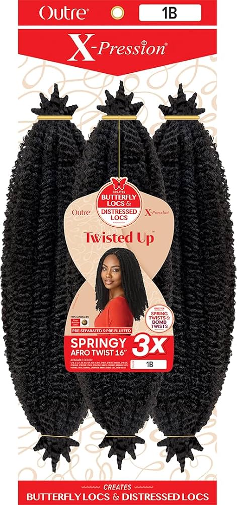 3X Springy Afro Twist 16"