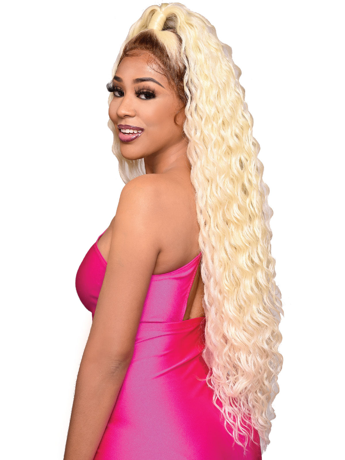 Queen of the Night 34 inch synthetic lace wig style view