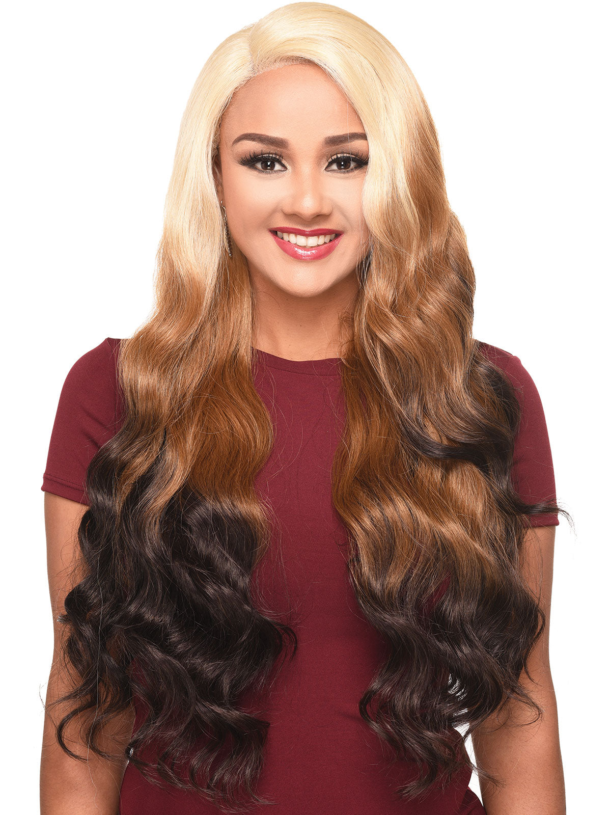 Selita 28 inch synthetic HD lace wig front view
