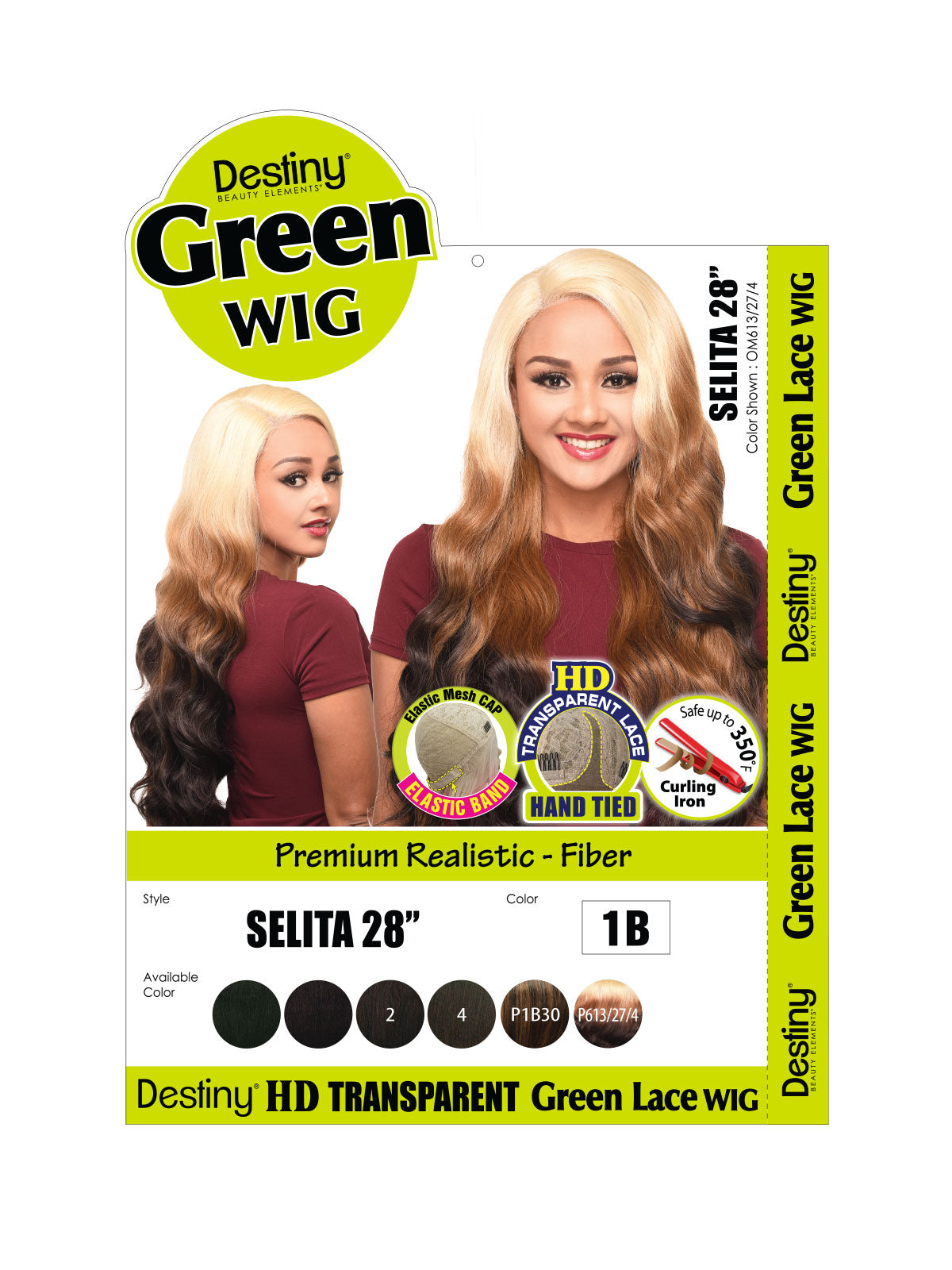 Selita 28 inch synthetic HD lace wig side view