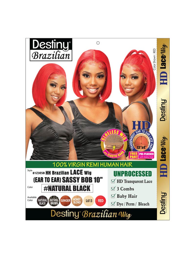 Destiny HH Brazilian Lace Wig Sassy Bob side