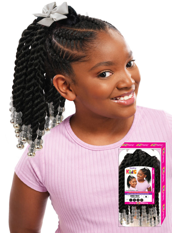 Destiny Kids Jumbo Twist Clear Bead & Bow 12"