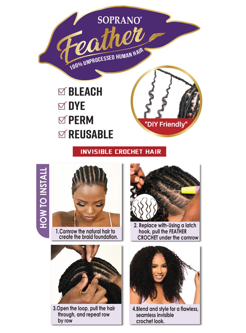 SOPRANO VIRGIN REMI Feather Line BURMESE TIP (100 strands)