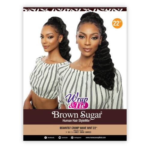 Crimp Wave Wrap N Tie 22"