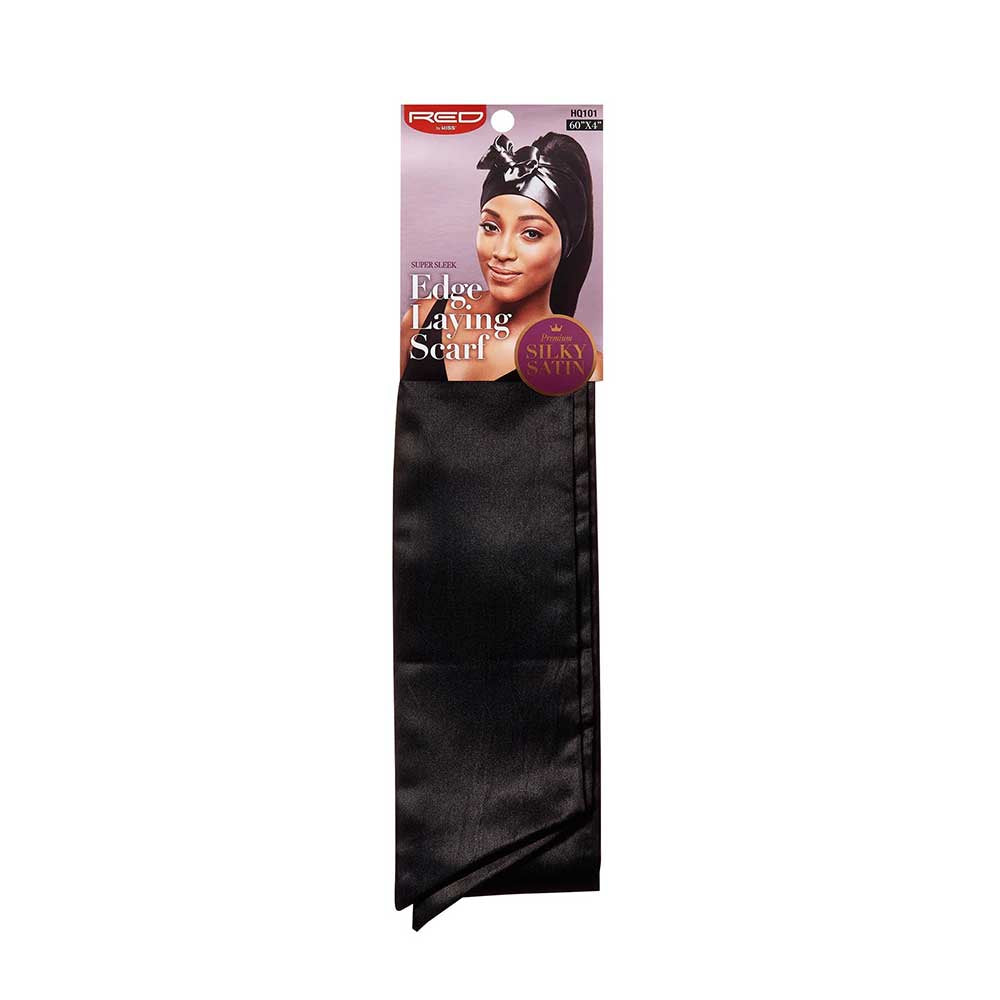 RED by Kiss Silky Satin Edge Laying Scarf - Black - image 2