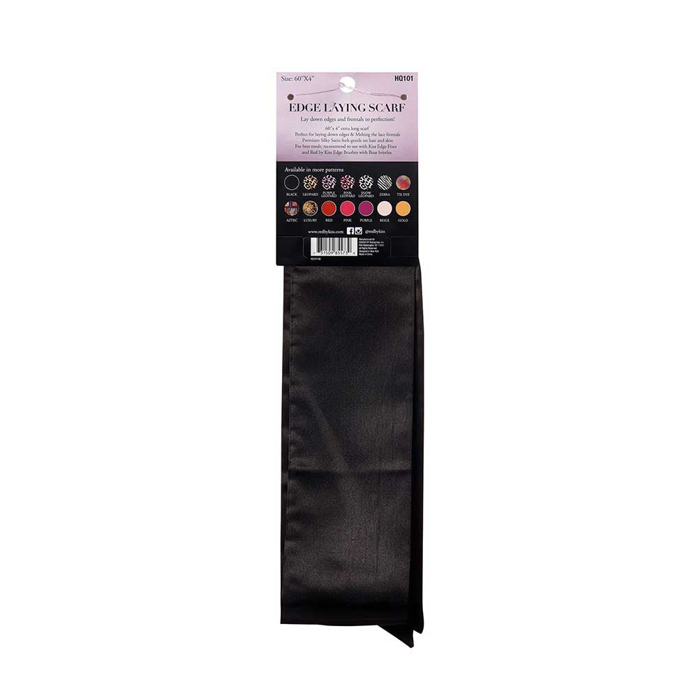 RED by Kiss Silky Satin Edge Laying Scarf - Black - image 3