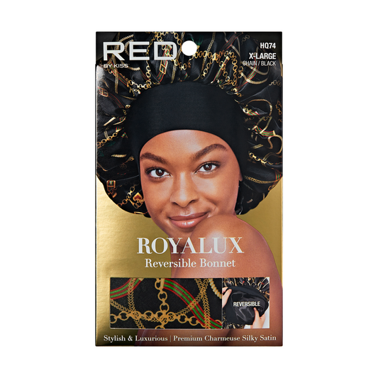RED by Kiss RoyalLux Reversible Satin Bonnet - Chain, X-Large