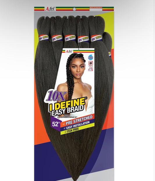 Afri-Naptural 10X I Define Easy Braid 52 inch package