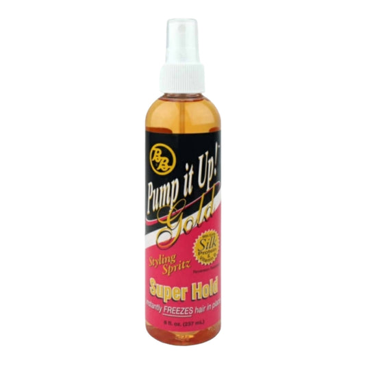 BB Pump It Up Gold Super Hold Styling Spritz 8 oz