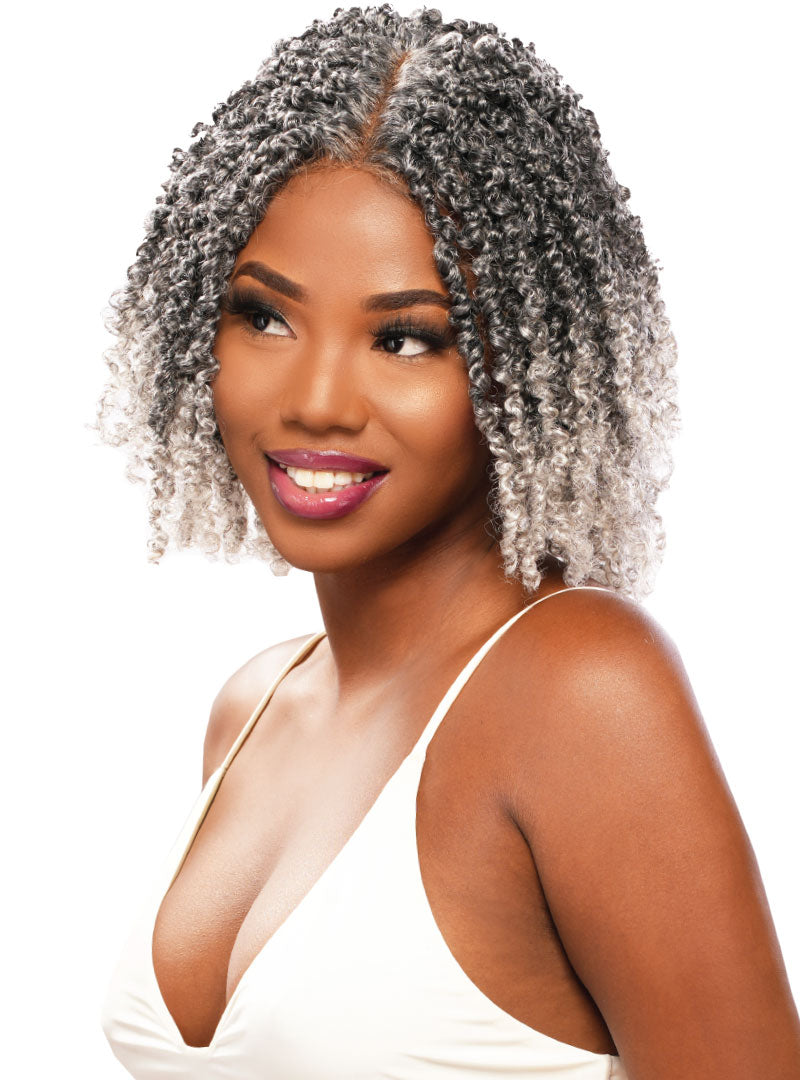 Destiny Green Bohemian Yanki Twist 12 inch HD lace wig — product view 4
