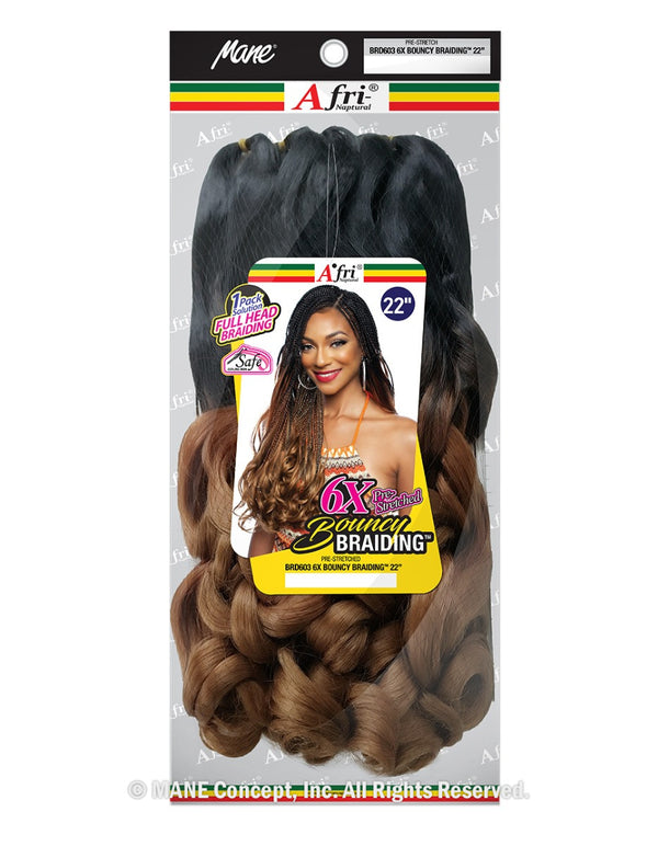 6x Bouncy Braiding 22" Box Braids