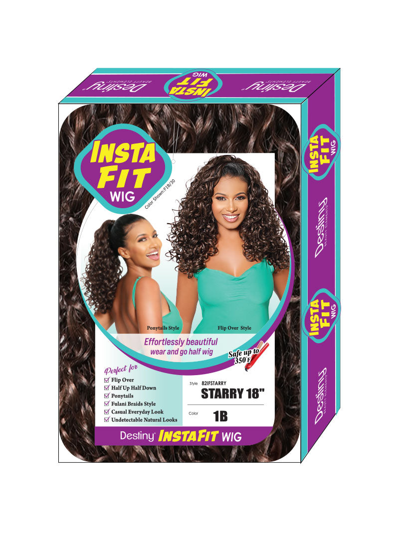 Destiny InstaFit Starry 18 inch half wig product view