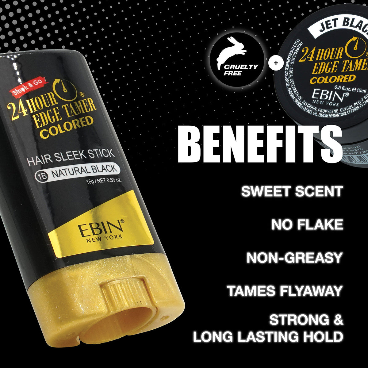 EBIN 24 Hour Colored Sleek Stick Natural Black product detail