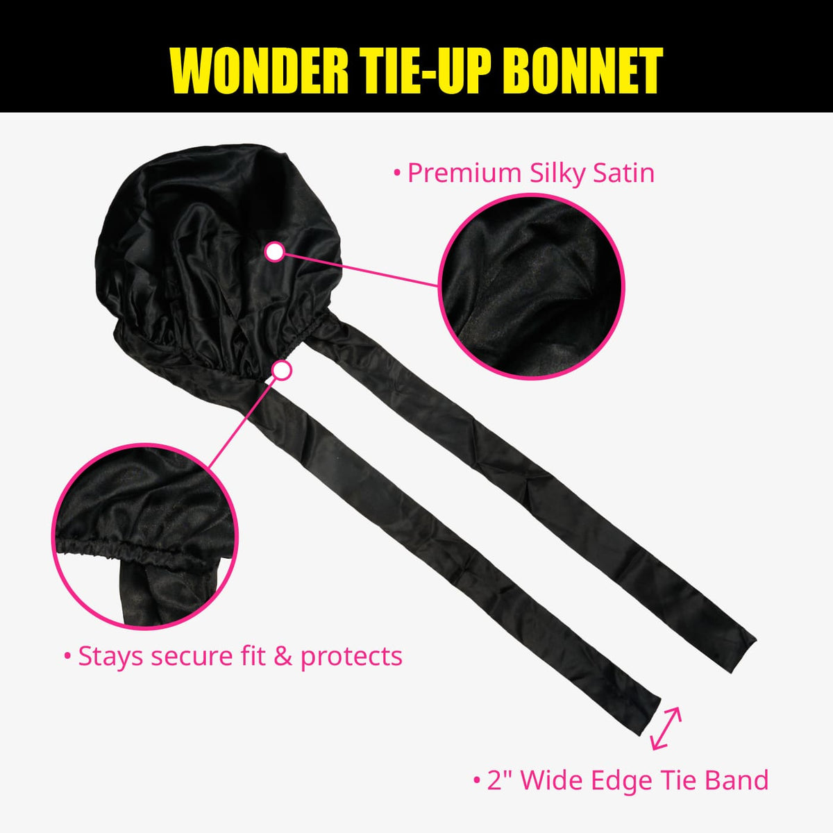 EBIN Wonder Tie-Up Bonnet detail