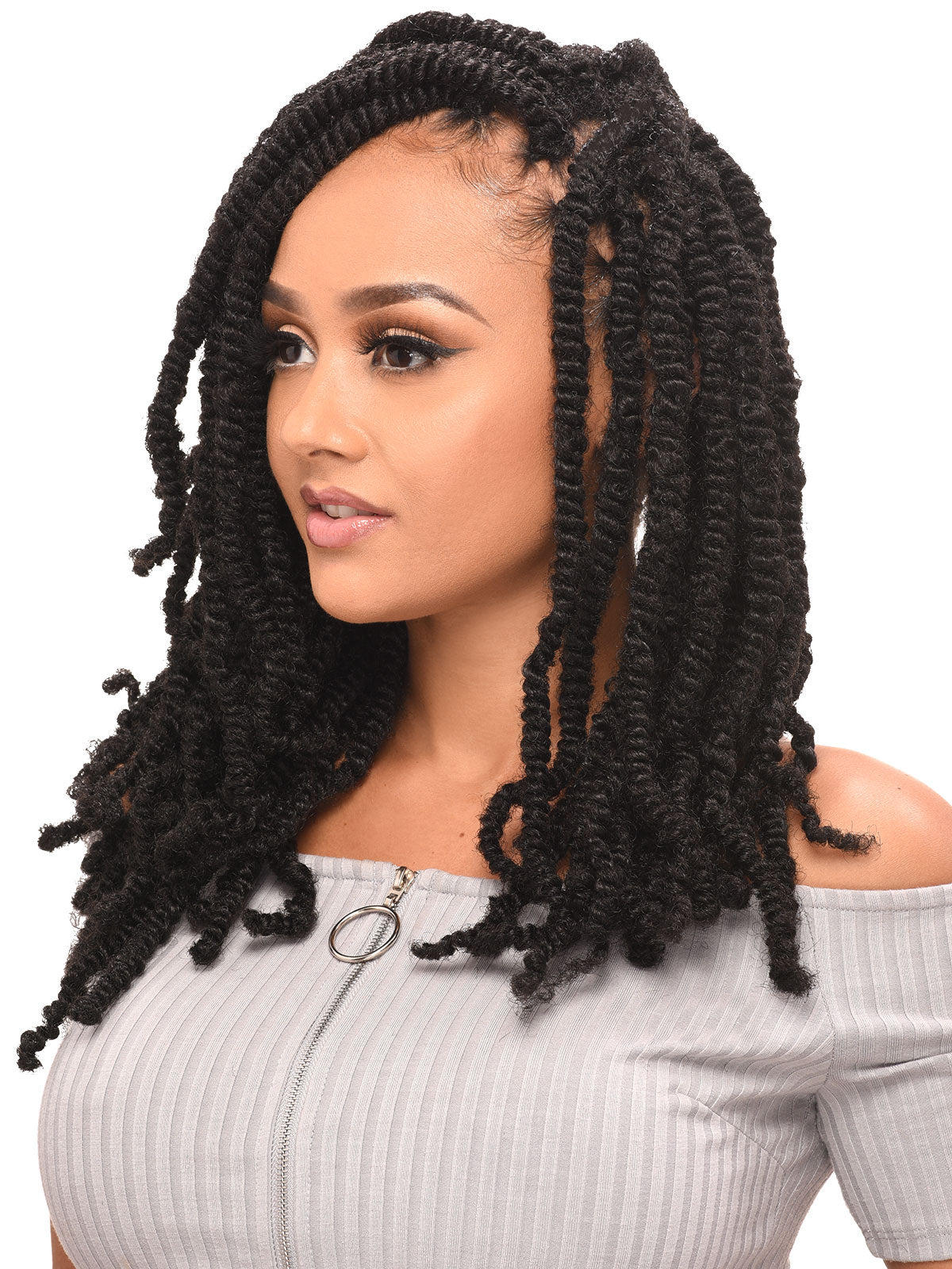 Realistic 3X Ghana Afro Twist Bulk 16 texture