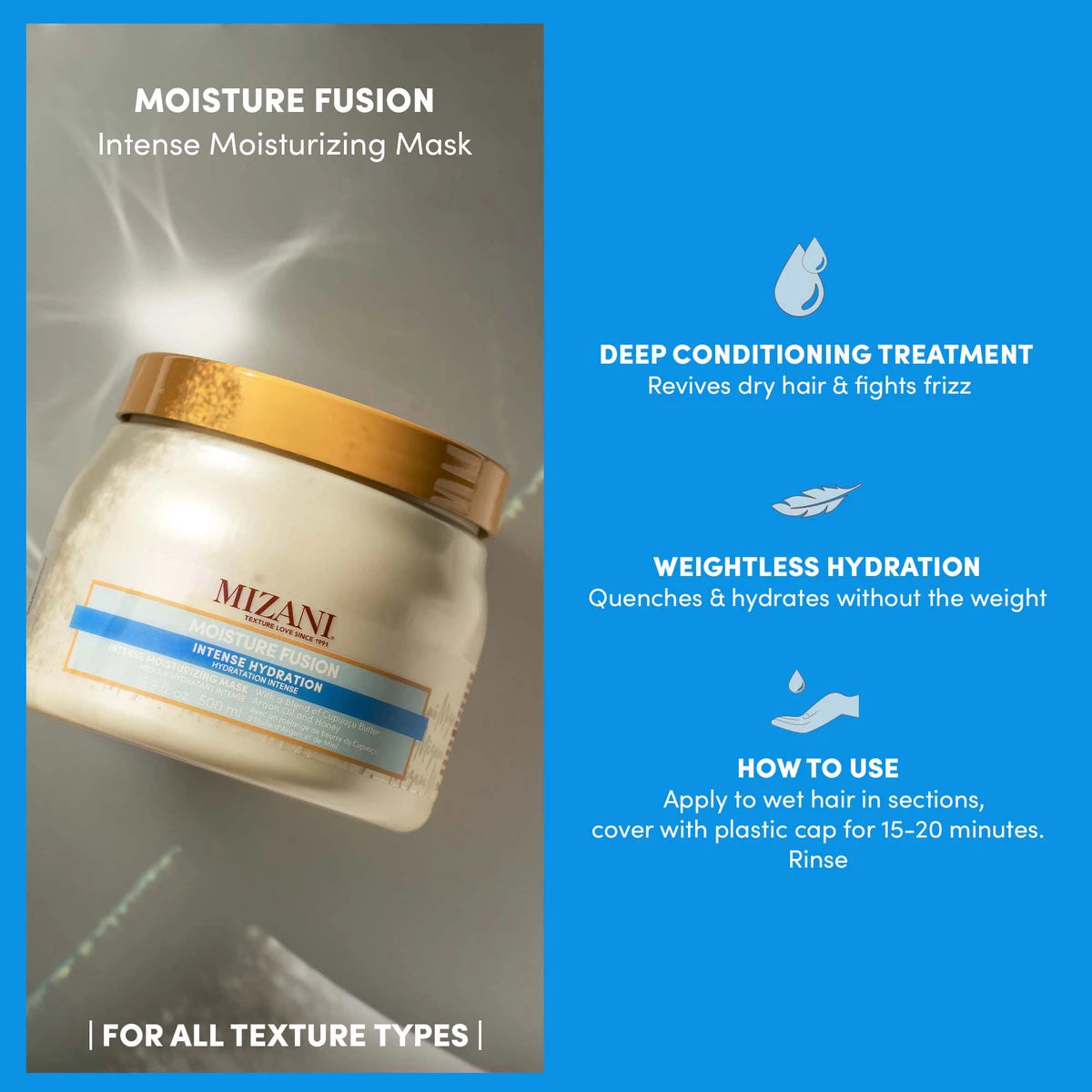 Mizani Moisture Fusion Intense Moisture Hair Mask benefits