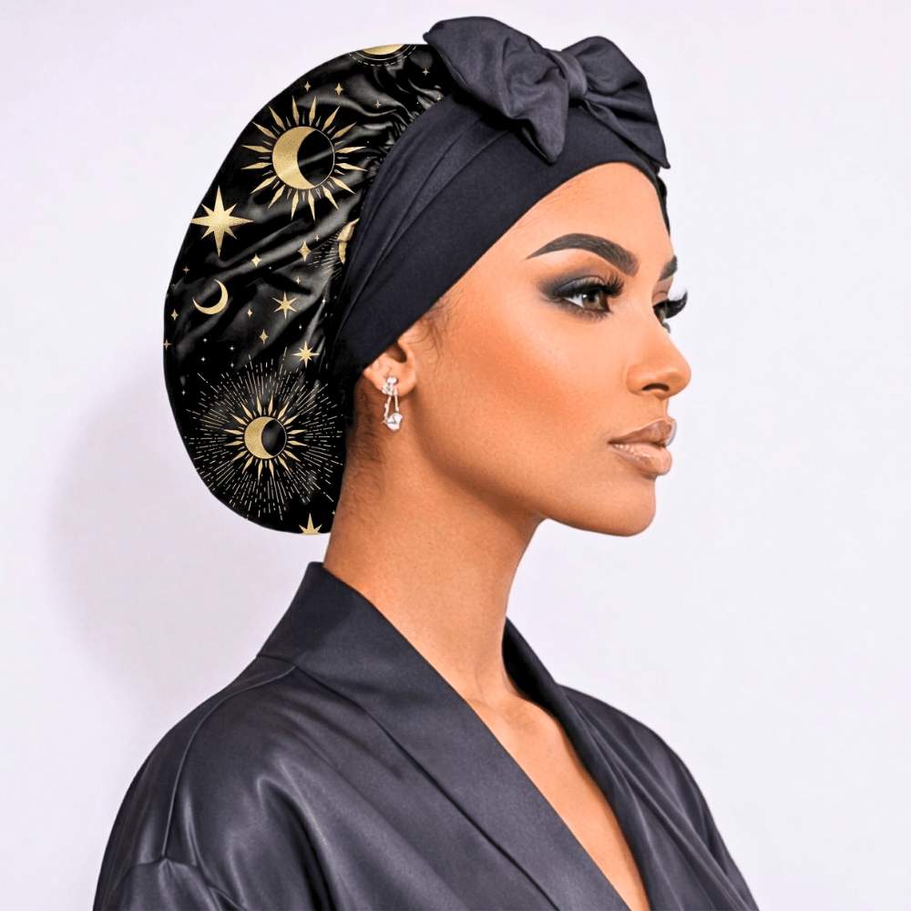 Adjustable Reversible Satin Hair Bonnet