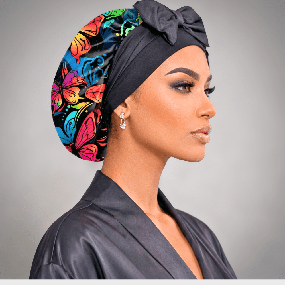 Adjustable Reversible Satin Hair Bonnet
