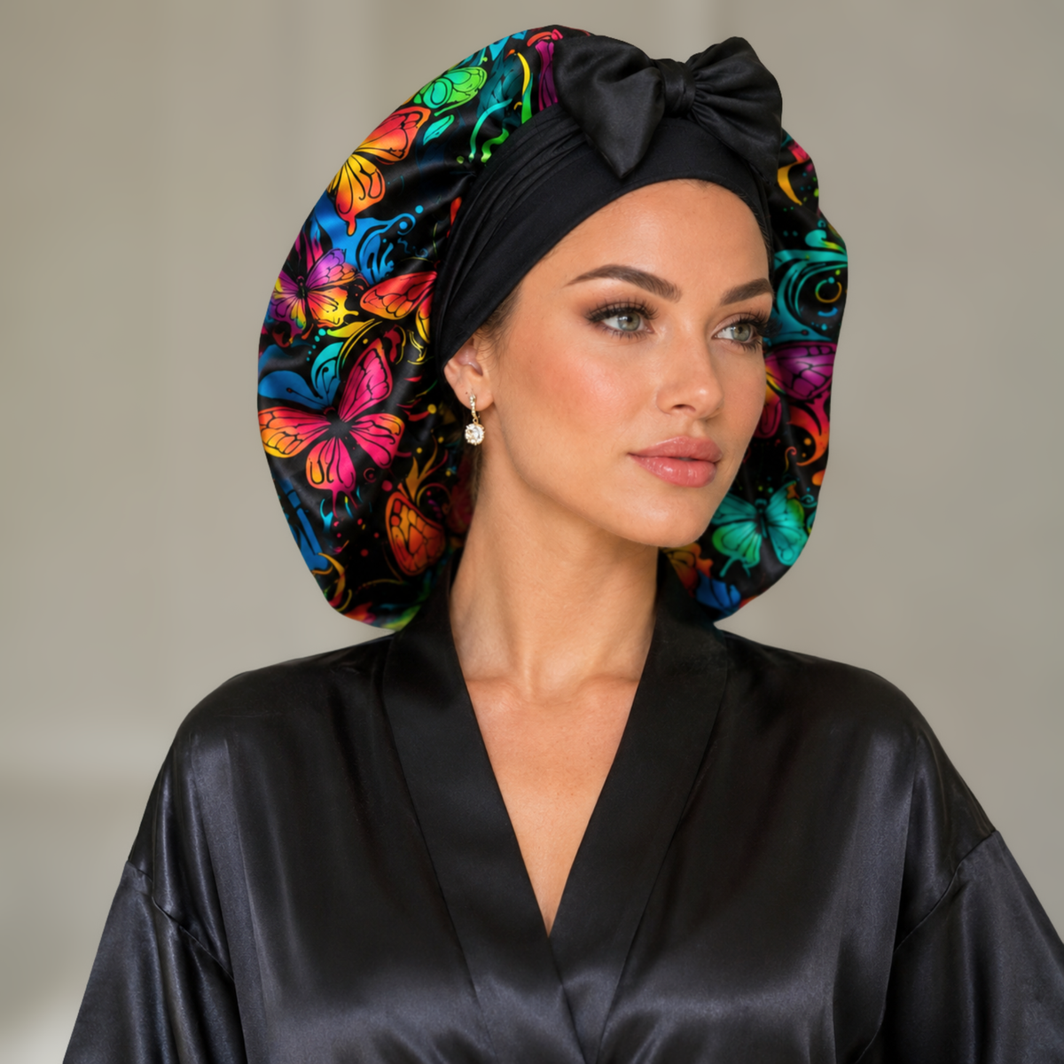 Adjustable Reversible Satin Hair Bonnet