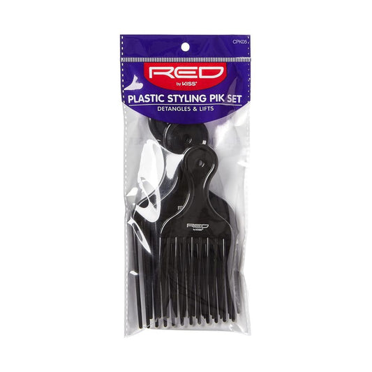RED by Kiss Professional Plastic Styling Pik Set package
