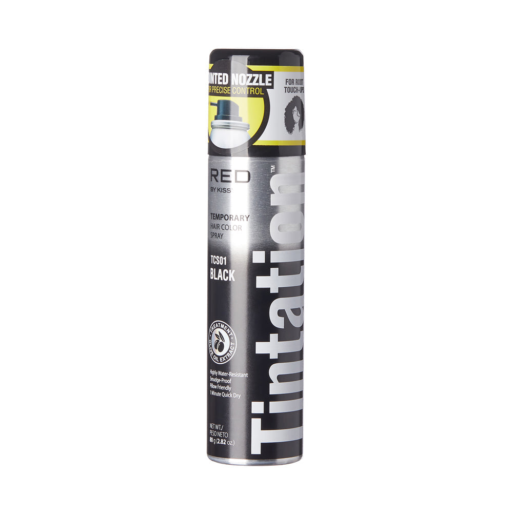 RED by KISS Tintation Temporary Hair Color Spray Black 2.82 oz