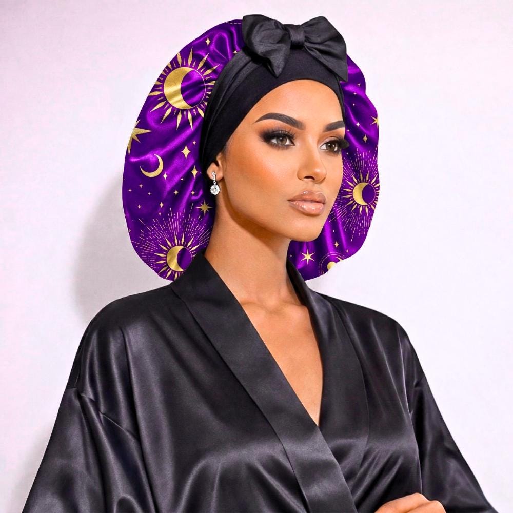 Adjustable Reversible Satin Hair Bonnet