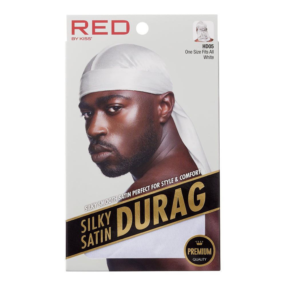 RED by KISS Premium Silky Satin Durag in White